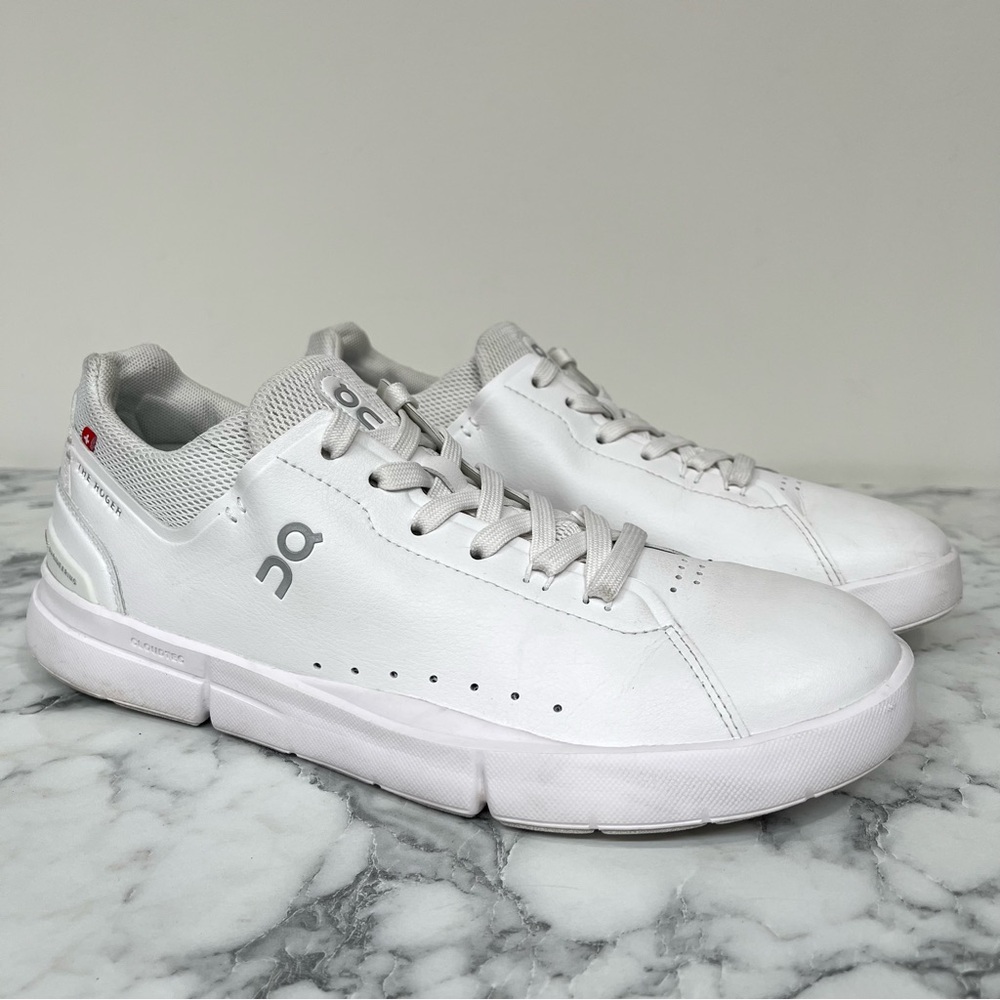 On Running White and Gray Sneakers